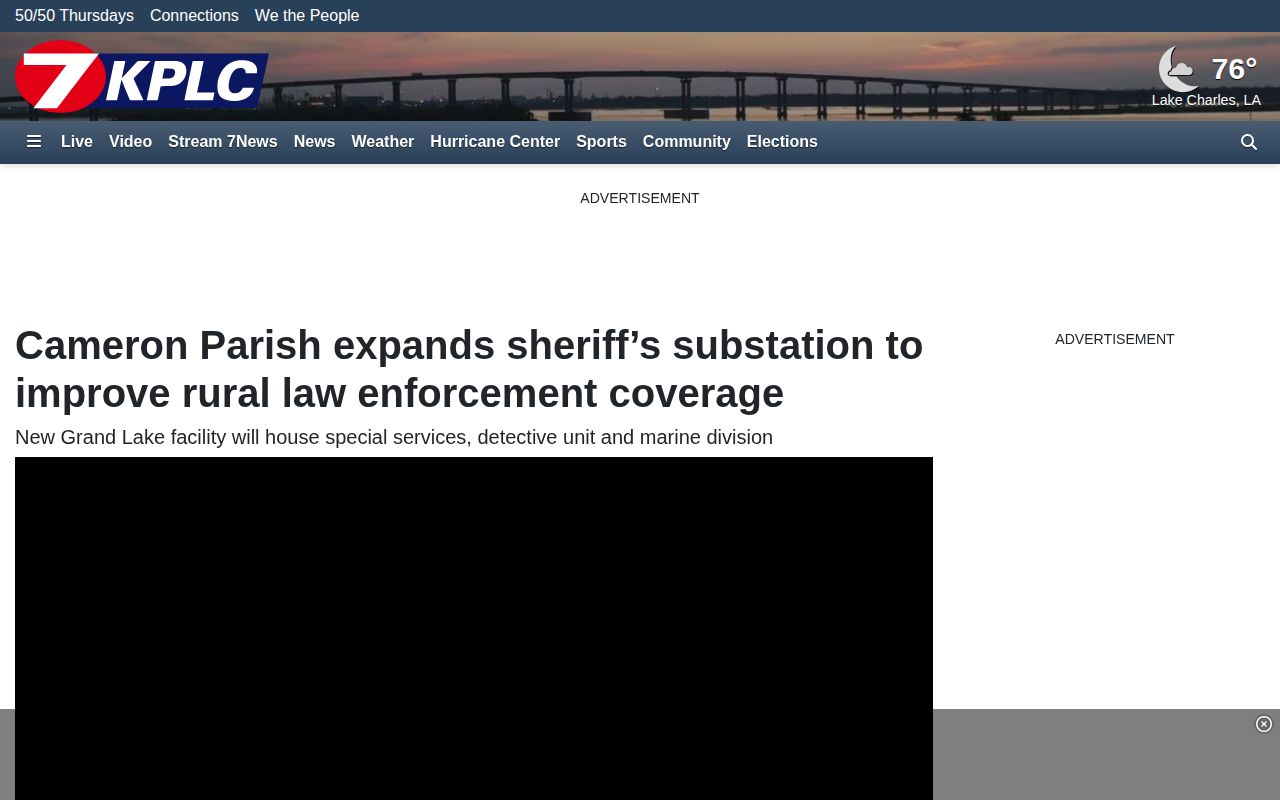 Cameron Parish rural arrest access and sheriff substations
